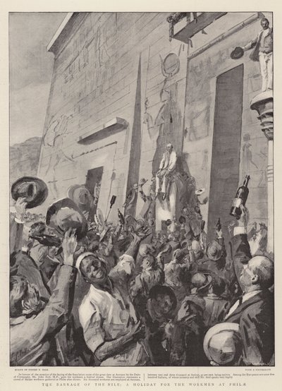 The Barrage of the Nile, en ferie for arbeiderne på Philae av Sydney Prior Hall